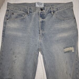 Men's Light Blue Straight Jeans